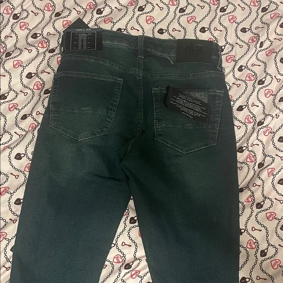 Vintage Genes Black Slim Men Jeans - Dark Blue - Picture 6 of 11